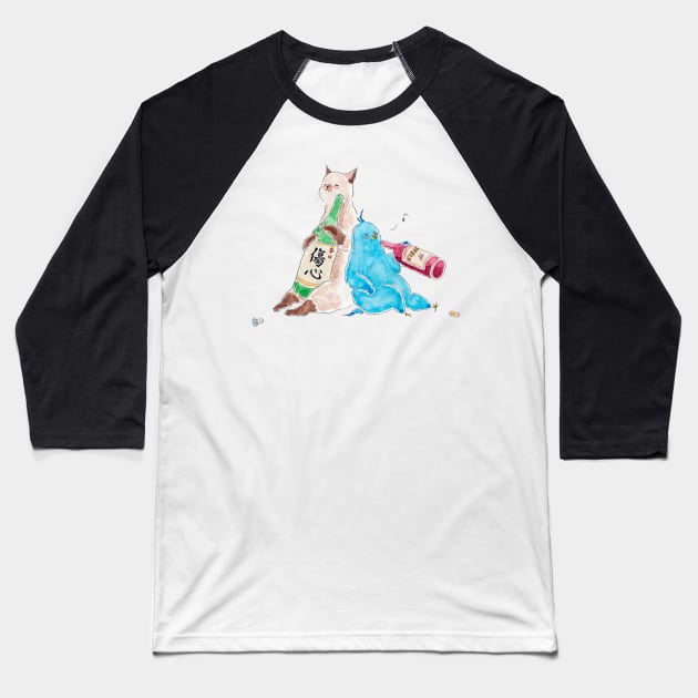 Cheers Animals Baseball T-Shirt by TOCOROCOMUGI